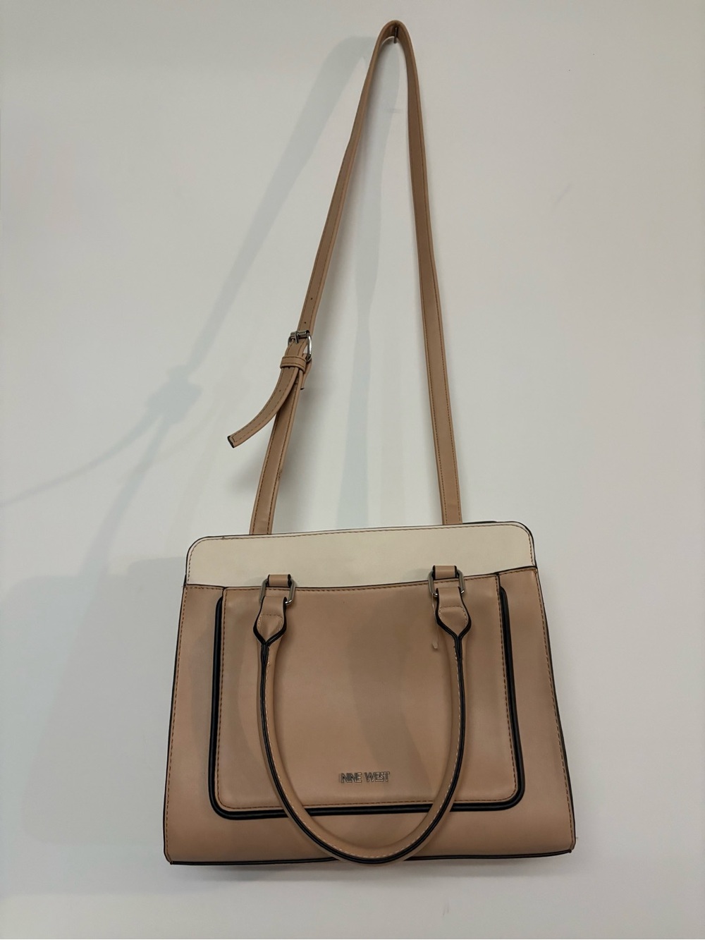 Nine West Two-Tone Beige and Cream Shoulder Bag